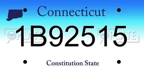 1B92515 Connecticut License Plate