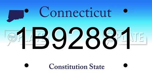 1B92881 Connecticut License Plate