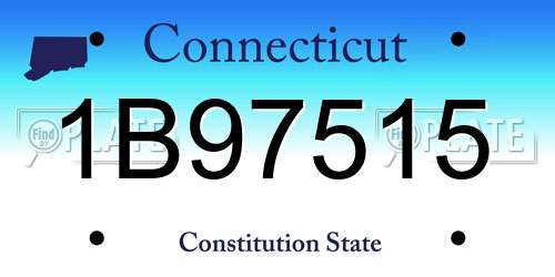 1B97515 Connecticut License Plate