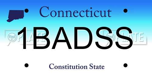 1BADSS Connecticut License Plate