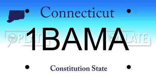 1BAMA Connecticut License Plate
