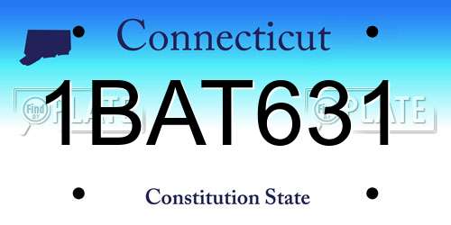 1BAT631 Connecticut License Plate