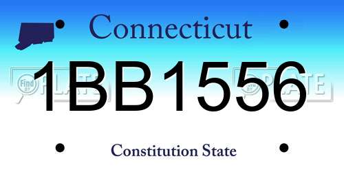 1BB1556 Connecticut License Plate