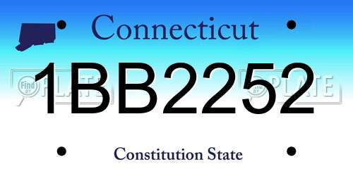 1BB2252 Connecticut License Plate