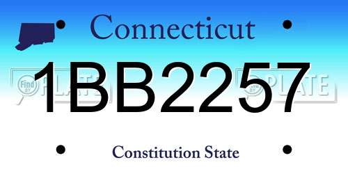 1BB2257 Connecticut License Plate