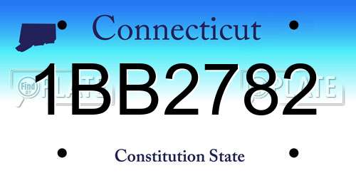 1BB2782 Connecticut License Plate