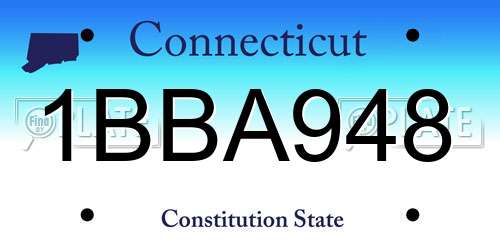 1BBA948 Connecticut License Plate