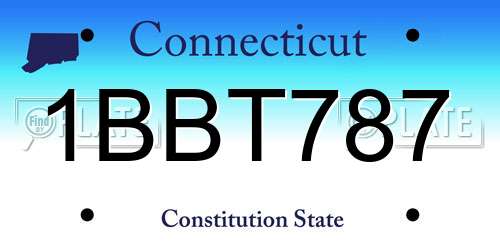 1BBT787 Connecticut License Plate
