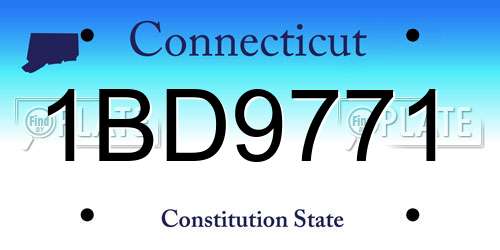 1BD9771 Connecticut License Plate