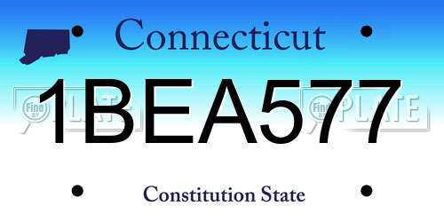 1BEA577 Connecticut License Plate
