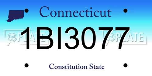 1BI3077 Connecticut License Plate