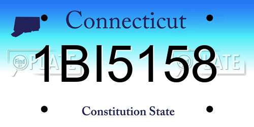 1BI5158 Connecticut License Plate
