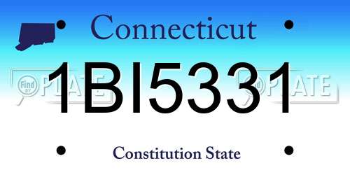 1BI5331 Connecticut License Plate