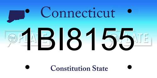 1BI8155 Connecticut License Plate