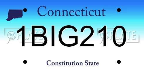 1BIG210 Connecticut License Plate