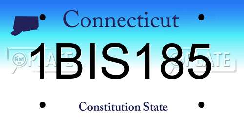 1BIS185 Connecticut License Plate
