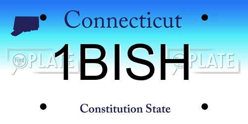 1BISH Connecticut License Plate