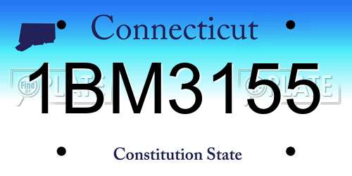 1BM3155 Connecticut License Plate
