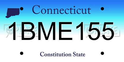 1BME155 Connecticut License Plate