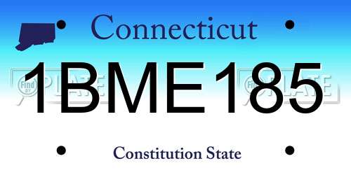 1BME185 Connecticut License Plate