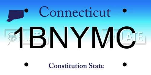 1BNYMC Connecticut License Plate