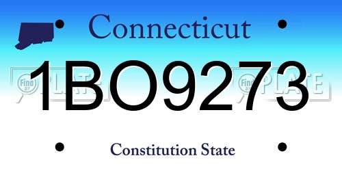 1BO9273 Connecticut License Plate