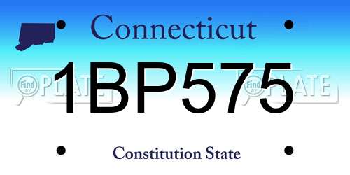 1BP575 Connecticut License Plate