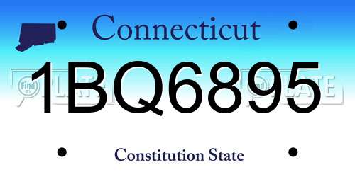 1BQ6895 Connecticut License Plate