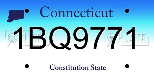 1BQ9771 Connecticut License Plate