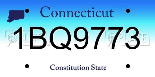 1BQ9773 Connecticut License Plate