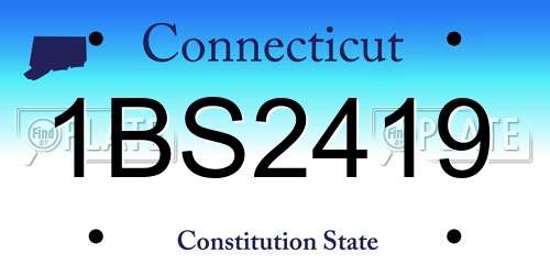 1BS2419 Connecticut License Plate