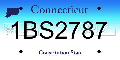 1BS2787 Connecticut License Plate