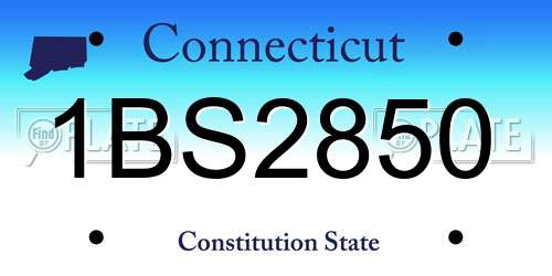 1BS2850 Connecticut License Plate