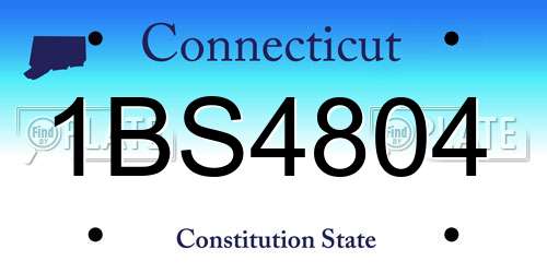 1BS4804 Connecticut License Plate