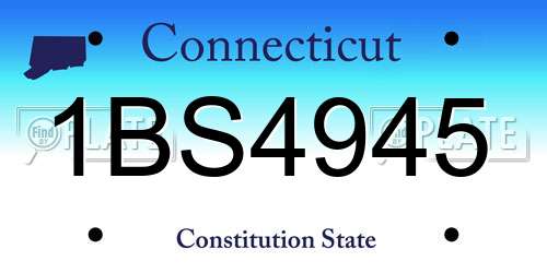 1BS4945 Connecticut License Plate