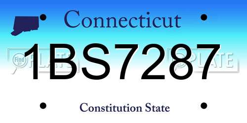 1BS7287 Connecticut License Plate