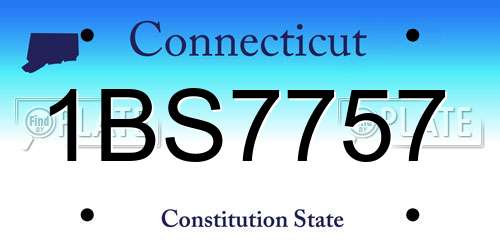 1BS7757 Connecticut License Plate