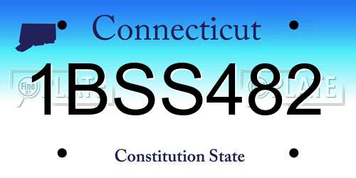 1BSS482 Connecticut License Plate