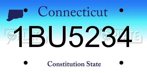 1BU5234 Connecticut License Plate