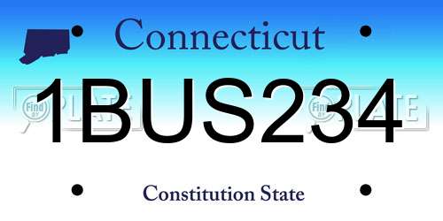 1BUS234 Connecticut License Plate