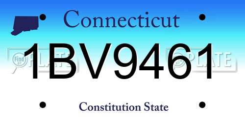 1BV9461 Connecticut License Plate