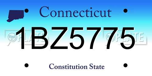1BZ5775 Connecticut License Plate