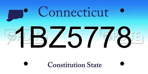 1BZ5778 Connecticut License Plate