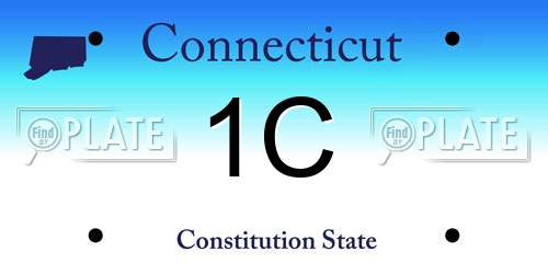 1C Connecticut License Plate