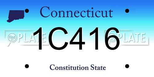 1C416 Connecticut License Plate