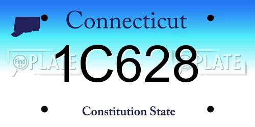 1C628 Connecticut License Plate