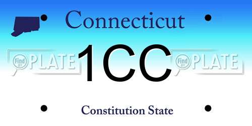 1CC Connecticut License Plate