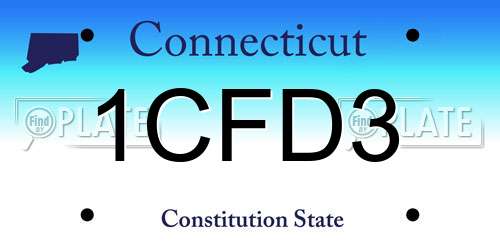 1CFD3 Connecticut License Plate