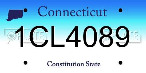 1CL4089 Connecticut License Plate