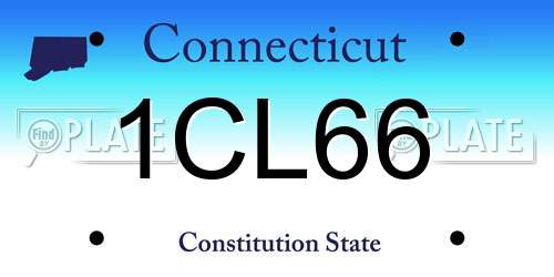 1CL66 Connecticut License Plate